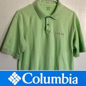 3/$20 Columbia polo green fitted short sleeve M